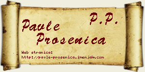 Pavle Prosenica vizit kartica